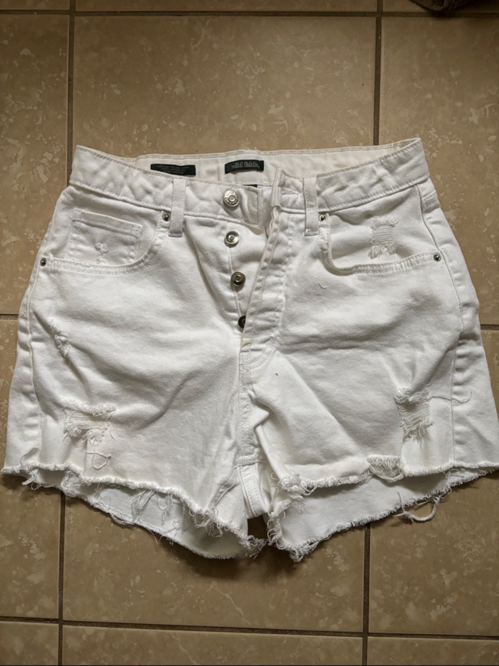 Wild Fable Distressed High-Rise Women's Denim Shorts